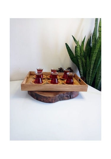 Doğal Ahşap Eskitme Dekoratif Kahve, Çay, Söz, Nişan, Sunum , Servis Tepsisi Eskitme Kahve