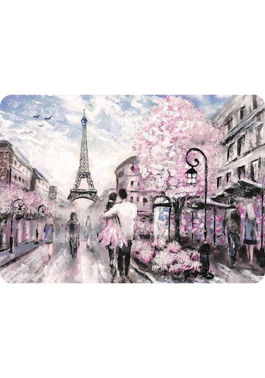 Dekoratif Baskılı Keçe Amerikan Servisi, Supla 2'Li Servis Takım  -344 Çok Renkli