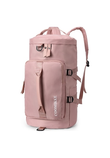 Çok Fonksiyonlu Seyahat Sırt Çantası Büyük Kapasiteli Taşınabilir Davul Çantası Spor Çantası Pembe