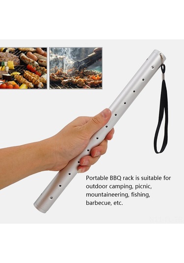 Lemestar Pratik Çelik Mangal Seti, Ev Ve Dış Mekan Kullanıma Uygun, Kolay Montajlı, Taşınabilir Bbq Aleti Gümüş