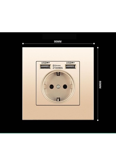 Novahub Beyaz Ab Standardı Elektrik Duvar Şarj Adaptörü Şarj Duvarı Almanya Priz Elektrik Çıkışları, 16a, Pc Paneli, Yatak Odası Soketi