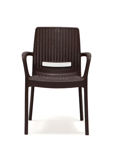 2 Adet Rattan Lüx Kahve Sandalye / Balkon-Bahçe-Teras Kahverengi