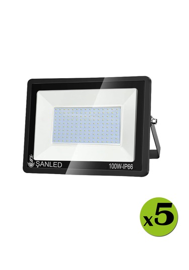 100w 9000 Lümen 6500k Beyaz Işık Led Projektör-5 Adet