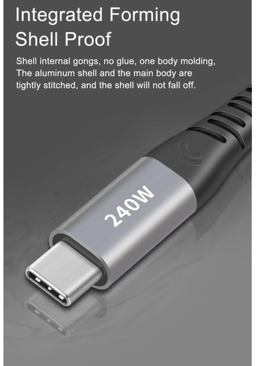 Nr10 Type-c To Type-c iPhone Uyumlu Android 240w Pd Hızlı Şarj Ör