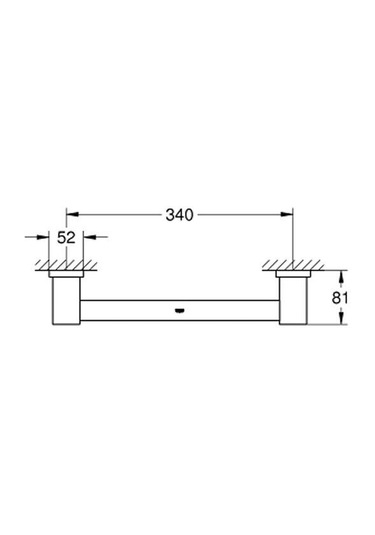 Grohe - Essentials Cube Banyo Tutamağı - G40514001- Krom