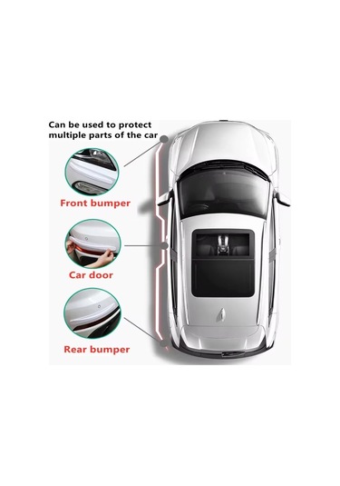 Araba Tampon Koruyucu Karbon Desenli Siyah Beyaz 4490