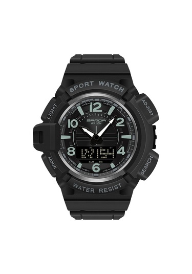 Sones Skmeı 2115 Çok İşlevli Erkek Açık Hava 30m Su Geçirmez Ay Fazı Kuvars Saat Altın