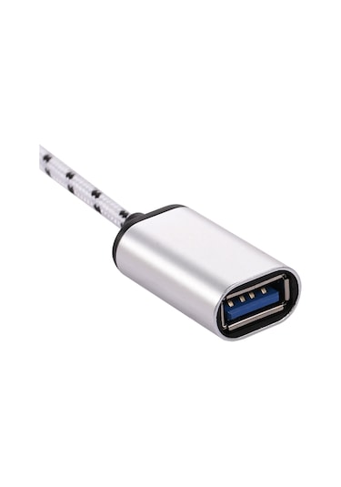 Maiyame Otg Fişi Usb2.0 Adaptörü Veri İletim Hattı İos16 Altı İçin Uygundur Gümüş