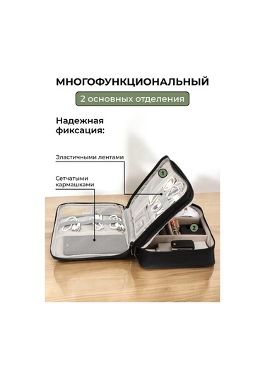 Unagi Kablolar Ve Şarj Cihazları İçin Düzenleyici Çanta 248342700 Siyah