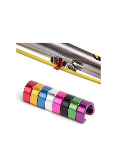 Kırmızı 6 Adet/12 Adet Mtb Bisiklet Fren Kablosu/attırıcı Hattı Kasa Alüminyum Alaşı Şeklinde Toka Klipsler Bisiklet Aks. 56373341 Kırmızı