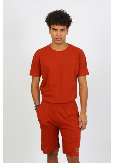 Akbeniz Erkek Pamuk Lakost Alt Üst Kaprili Pijama Takım Kremit 6872 Kiremit