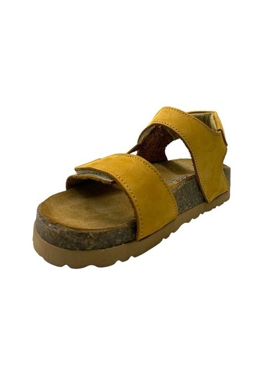 Tuğba Ortopedi 303 Anatomik Çocuk Deri Sandalet Sarı