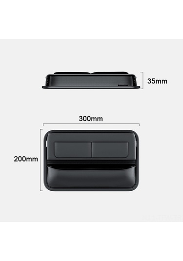 Tenfowee Araç İçi Deri Çok Bölmeli Depolama Çantası Şarj Delikli, Kolay Montaj, Siyah