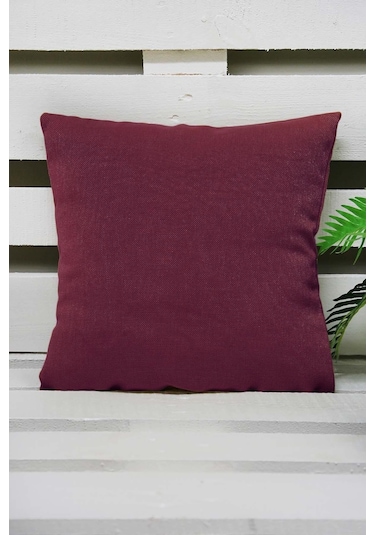 Melodie Keten Kırlent Bordo 50X50 Cm