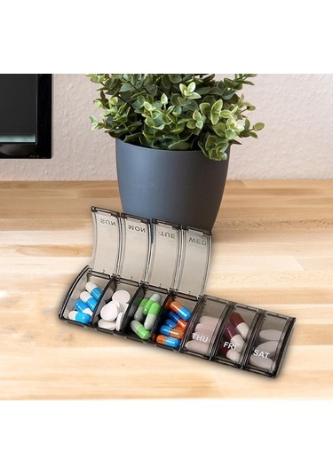 Pazly Toz Suntek Magideal Kutusu Hap Haftalık Günlük Gri Geçirmez Bireysel Li Gri