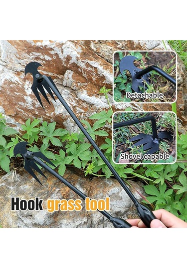 Suntek Weeder 4 Pençe Çelik Kafa Tasarım Manuel Aracı 40cm