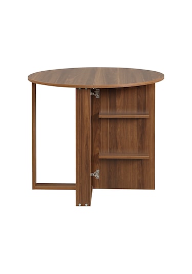 Pasifichome Middle Açılır Kapanır Mutfak Masası Ceviz / Yuvarlak Yemek Masası