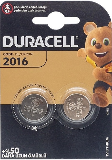 DURACELL CR2016 LİTYUM PİL 2Lİ PAKET