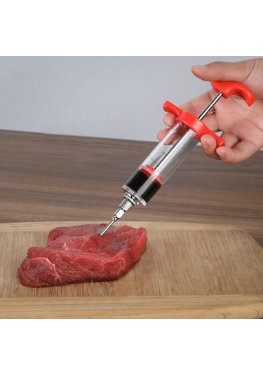 Et Marine Enjektör Set Paslanmaz  Çelik Iğne Baharat Sos Şırınga