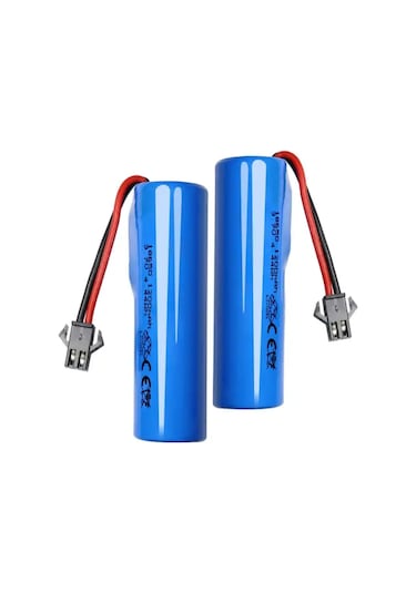 3.7v 18650 Li-on Siyah Soketli 2 Adet Oyuncak Pili Ve Usb Şarj