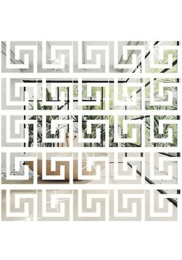 Opulentliving Akrikik Ayna Duvar Çıkartmaları: Uv Baskılı, Mat, Gümüş/altın Renkli, 30 Adet