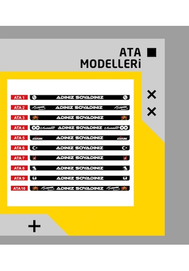 Kişiye Özel Plakalık 2 Adet + Numaratik Numaratör