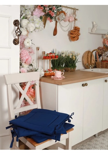 Mercity 40x40 4 Adet Sandalye Yastık Seti - Lacivert 434463774 Mavi