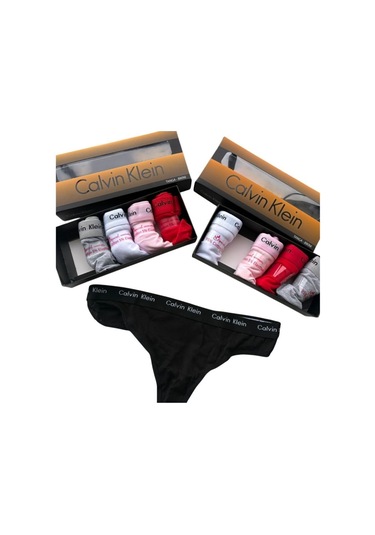 Calvin Klein Premium Tanga Xl Beyaz - Mavi - Pembe