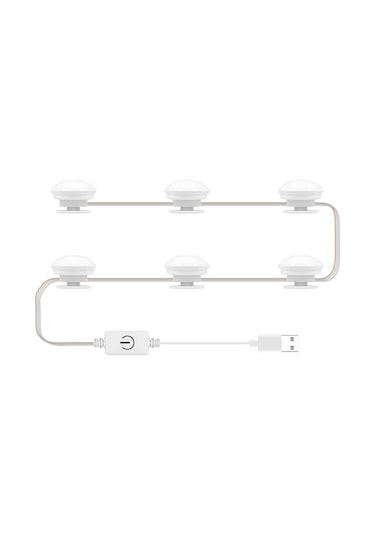 Vkemall Led Makyaj Aynası Ampulü Ayna Ön Işığı Usb Makyaj Işığı Üç Renkli Karartmalı Ayn