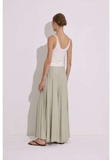 Dökümlü Rahat Pantolon Pastel Yeşil Pastel Yeşil