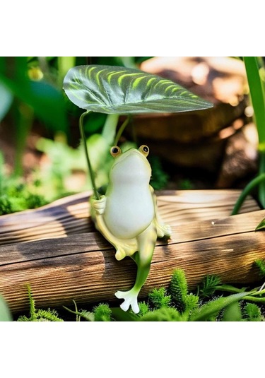 Suntek 2x Minyatür Kurbağa Heykelciği Sevimli Bahçe Çok
