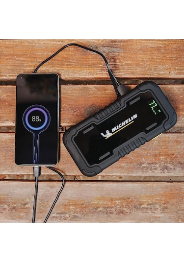 Michelin Mjs80 12volt 1000amp Lityum Polimer Akü Takviye + Powerbank + Led Lamba Fr Mjs80