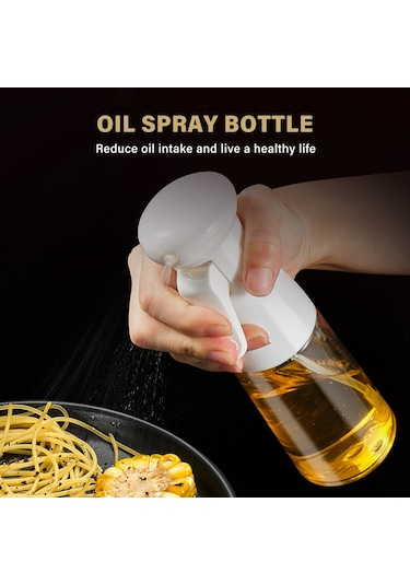 Vkemall Cam Yağ Sprey Şişesi Mangal Pişirme Yağı Zeytinyağı Kontrol Tenceresi Mutfak Plastik Hava Basınçlı Yağ Sprey Tenceresi Sprey Şişesi İki Yağ Sprey Şişesi Plastik Siyah
