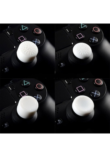 Ps4-ps5 Uyumlu 8in1 Analog Koruyucu Ve Yükseltici Pad Beyaz