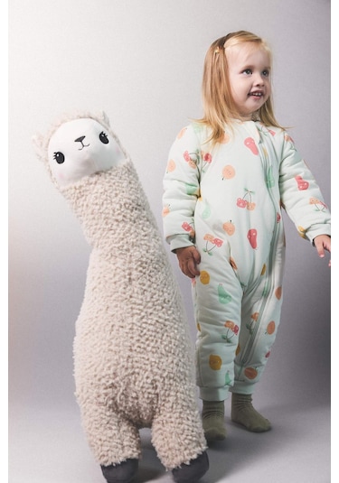 Defacto Kız Bebek 2,5 Tog Elyaf Baskılı Penye Fermuarlı Uzun Kollu Tulum F3566a525wngn1250 Yeşil