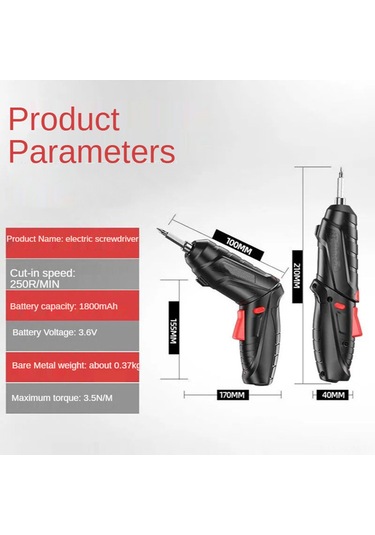 Suofeng 3.6v Li-pil Akülü Elektrikli Tornavida Seti - 250rpm Hızlı, 3.5n.m Tork, Taşınabilir Tamir Aracı Usb Şarjlı