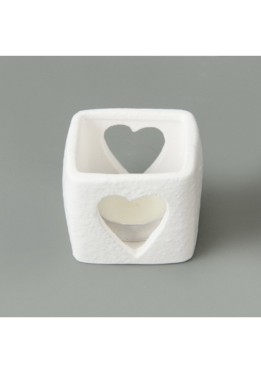 Deco Star Mumluk - Beyaz - 6x6 Cm Renkli