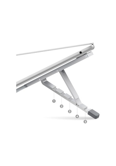 Sones Ls-001 Taşınabilir Katlanır Dizüstü Bilgisayar Isı Dağılımı Artırıcı Tutucu Gümüş