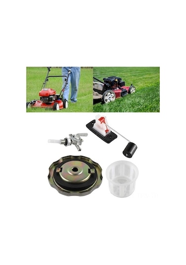 Besthome1 Universal 5-7 Galon Yakıt Tankı Kapak Seti - Metal Kapak, Yakıt Göstergesi Ve Vana İle