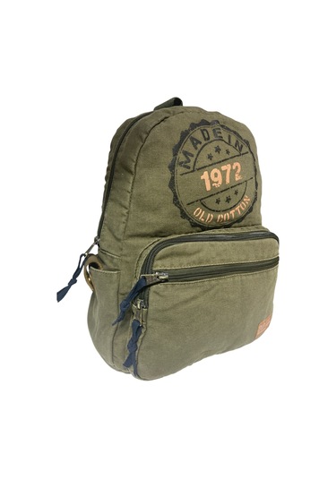 Kaliteli Renkli Vintage Disayn Günlük Sırt Gezi Okul Seyahat Çantası 31 Cm X 41 Cm Açık Haki