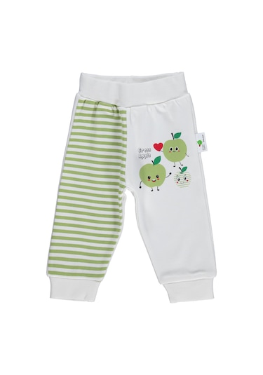 Nova Baby Yeşil Ema Kokulu Ribanalı 1-9 Ay Tek Alt Bebe - Ekru