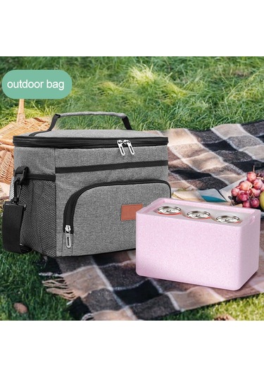 Yaozixa 16l Isı Saklama Çanta - Dışarı Piknik Çantası, Leakproof Termos Çanta, Ofis/okul Yemek Çantası, Araçlık Buz Çantası, Mavi Çok Renkli