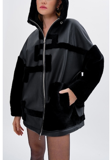 Valmenti Kadın Kürk Siyah Mont 616 6472 Bn Kurk Sk24/25 Sıyah Siyah