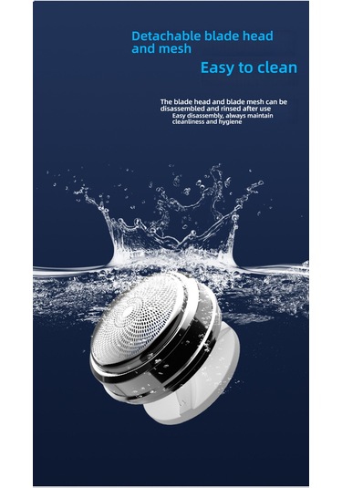 Mini Elektrikli Tıraş Makinesi, Taşınabilir, Su Geçirmez Mavi1