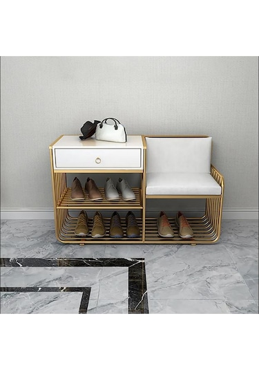 Loren Gold Metal Benç Ayakkabılık