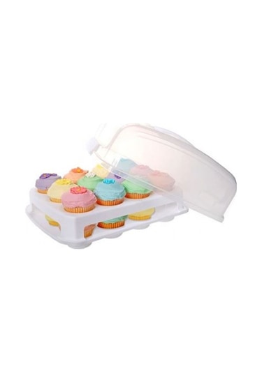 Taşıma Kabı Cupcake 24Lü Beyaz