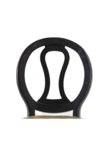 Bengimobilya Sandalye Zus004 Klasik Model Bej Suni Deri Kumaş Parlak Siyah Ren