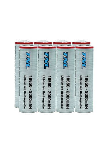8 Adet Tnl 18650 2000mah 3.7v 30a Discharge Li-ion Başlıksız Şarjlı Pil