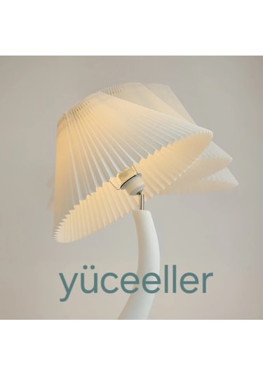 Yüceeller Fransız İskandinav Lux Lambader Beyaz Renk