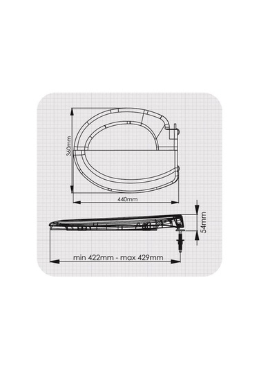 Rona Mavi Tisa ThermoPlast Standart Klozet Kapağı (Alttan Monte)